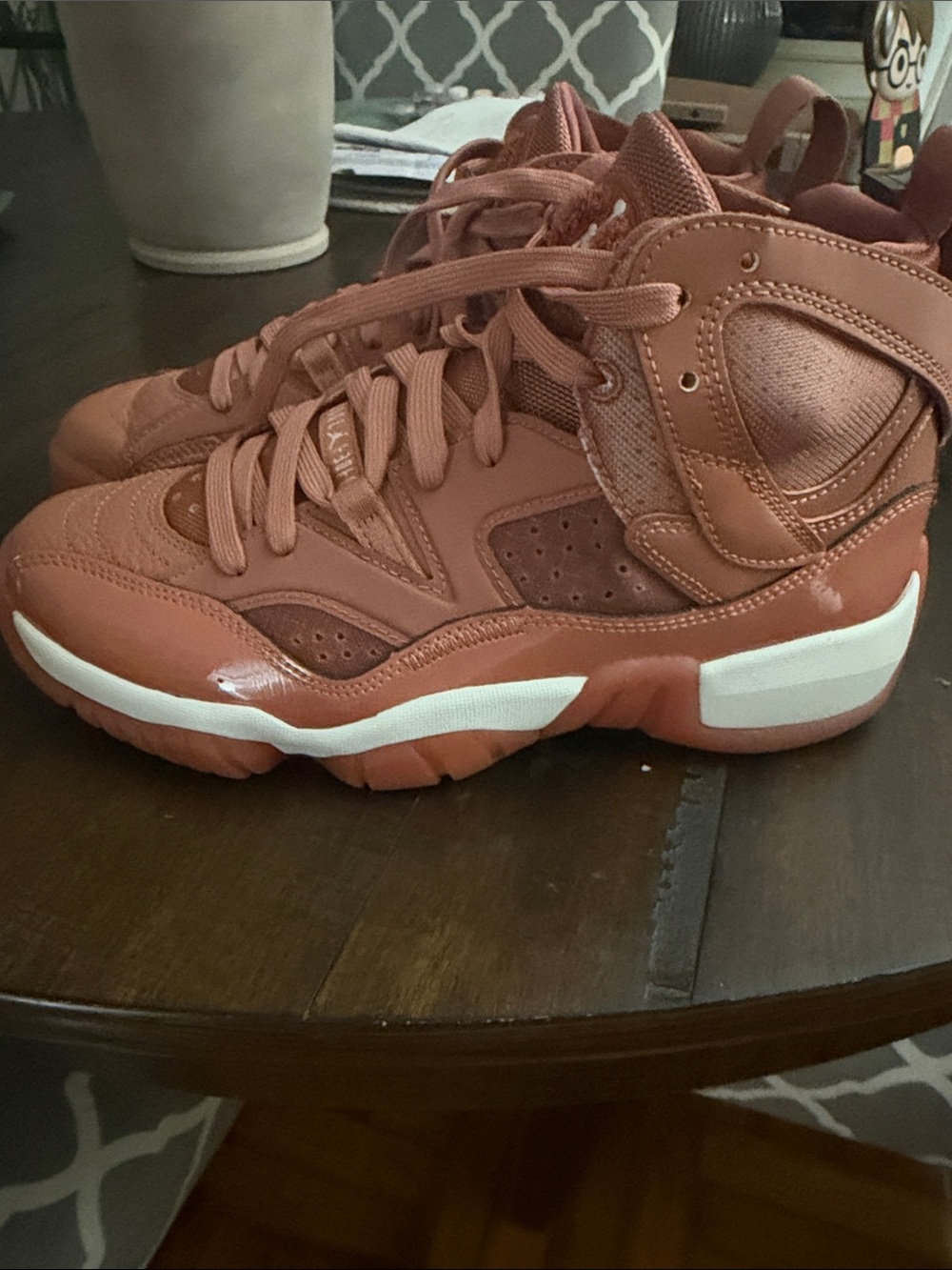 Jordan High-Top Sneakers in Rust